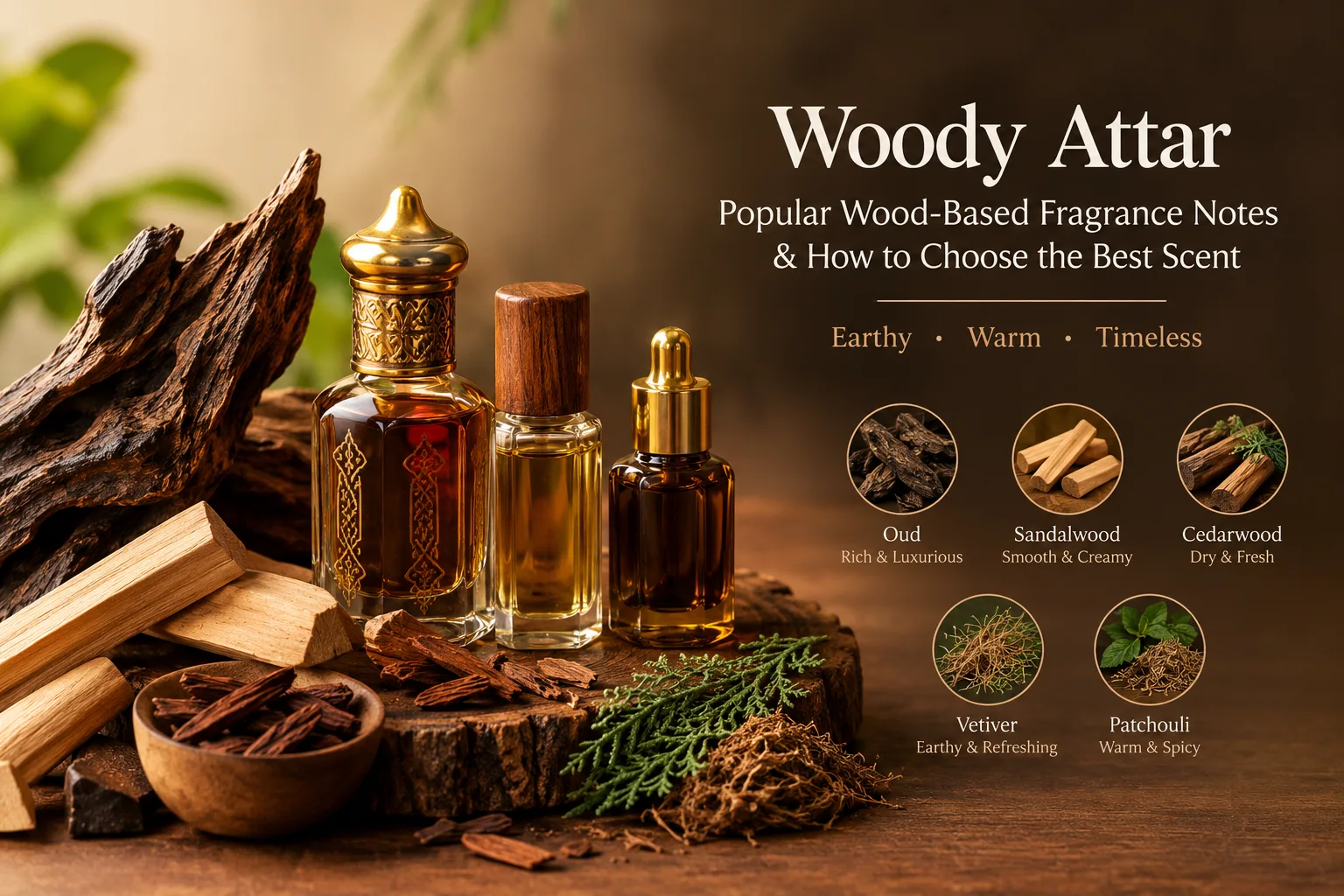 Woody Attar: Popular Wood-Based Fragrance Notes & How to Choose the Best Scent